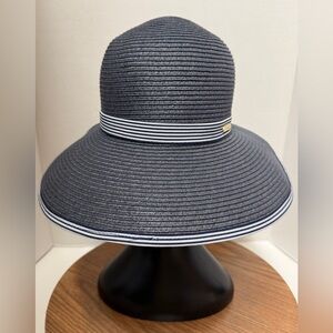 Lands’ End Women’s Facesaver Navy Sunhat READ Description !!!